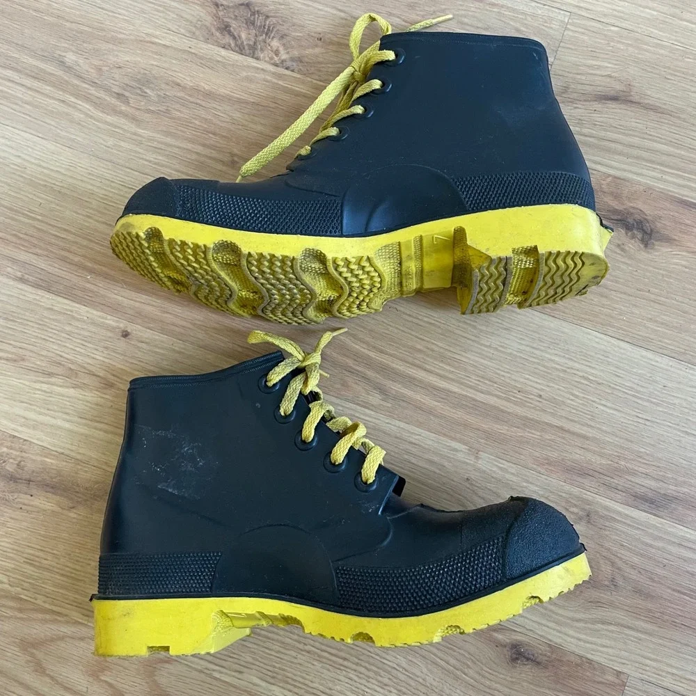 Bata Safety Toe Steel Shank Rubber Boots Industrial Military Work Rain Men 7